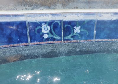 Nate's Pool Tile Cleaning Service Before and After